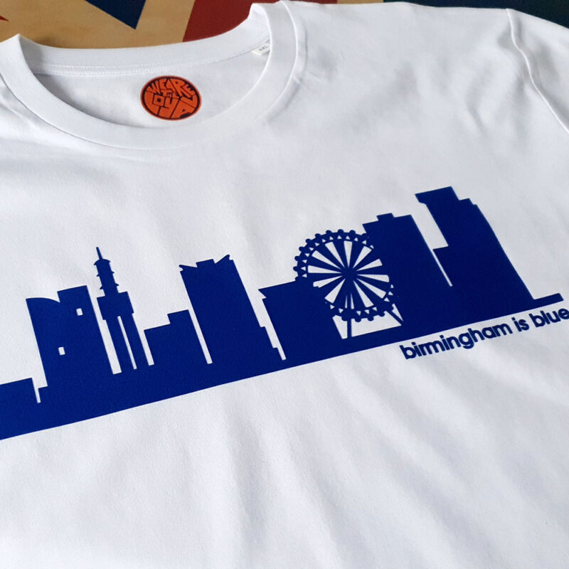 Birmingham-Is-Blue-White-T-shirt