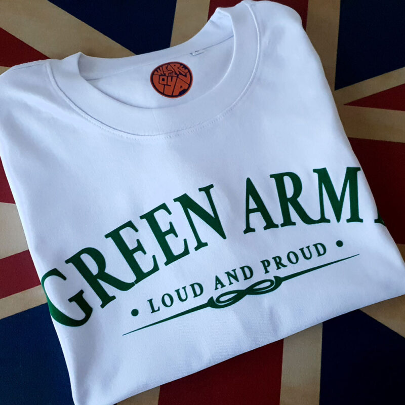 Green-Army-White-T-shirt