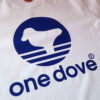 One-Dove-White-T-shirt Blue Print