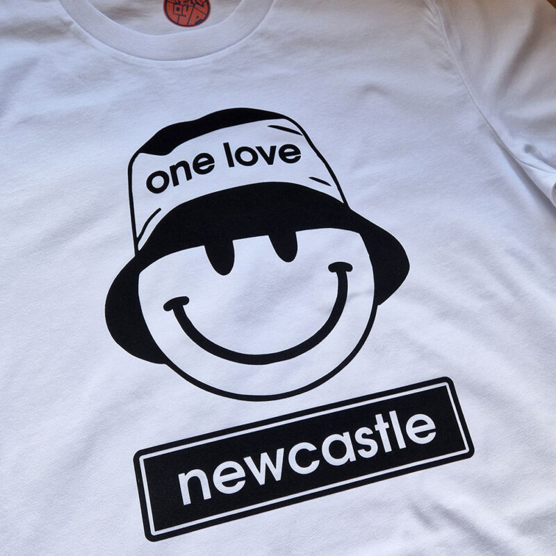One-Love-Newcastle-White-T-shirt