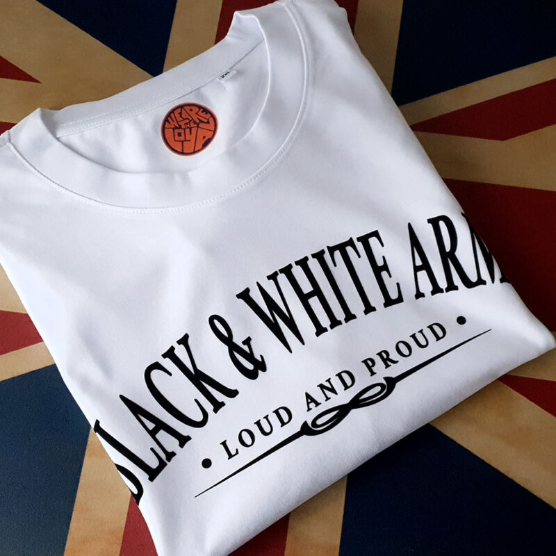 Black-And-White-Army-White-T-shirt-folded