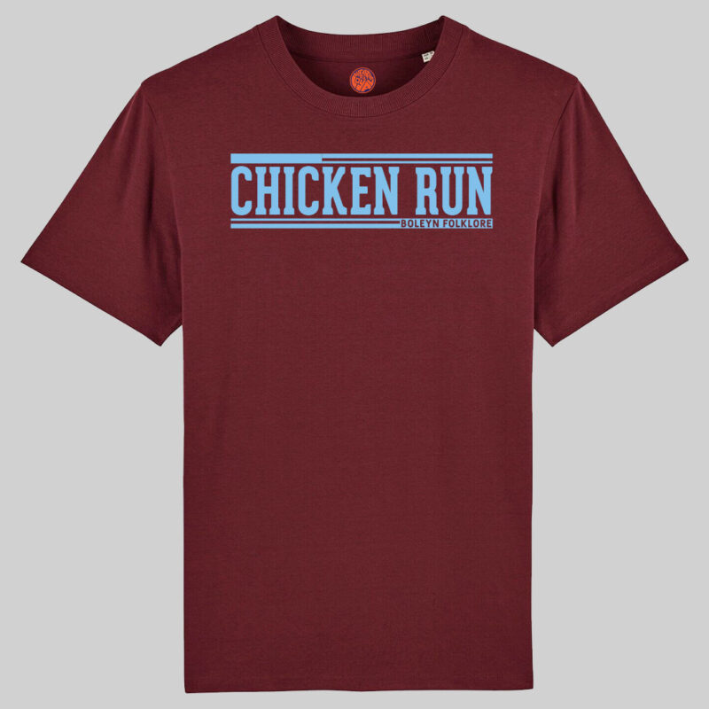 Chicken-Run-Burgundy-T-shirt