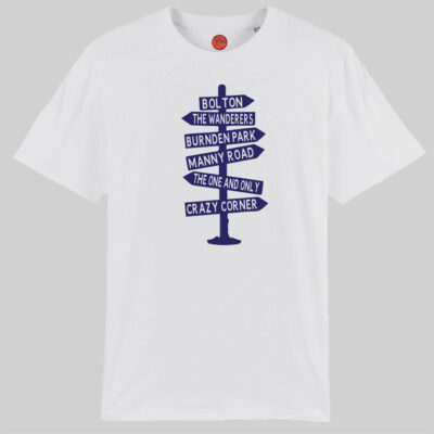 Bolton-signpost White T-shirt